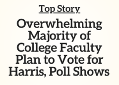 CT Top Story: Overwhelming Majority of College Faculty Plan to Vote for Harris, Poll Shows