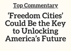 Top Commentary: ‘Freedom Cities’ Could Be the Key to Unlocking America’s Future